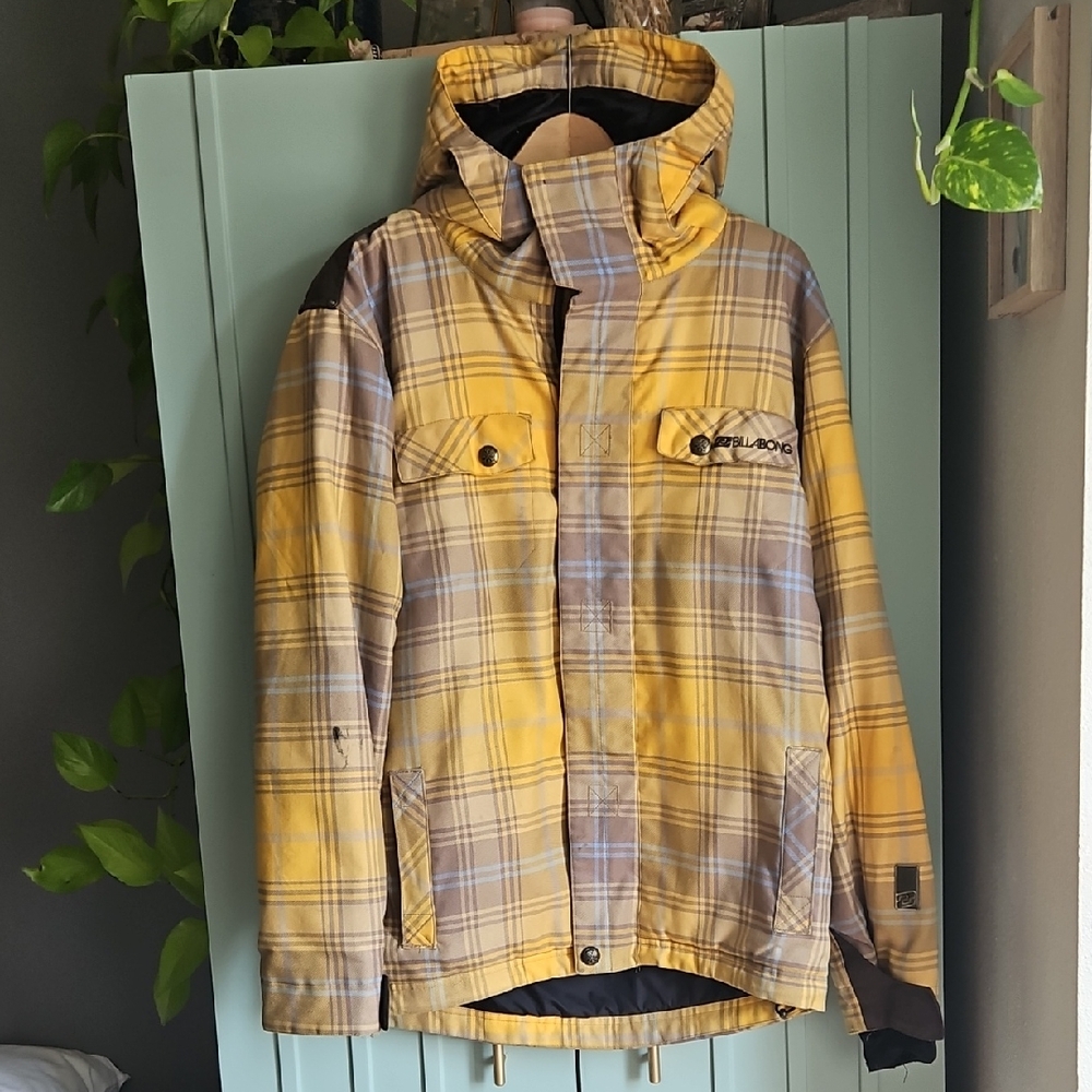 Yellow Plaid Hooded Jacket